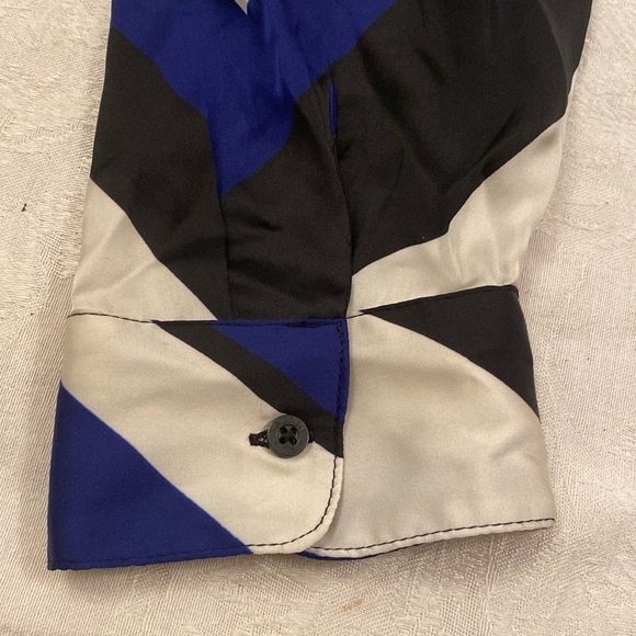 Ralph Lauren black, white, and blue chevron long sleeve -Large Size 1X - Picture 5 of 6